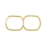 Brinco De Ouro 18k Argola Ovalada Plus M