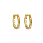 Brinco De Ouro 18k Argola Pequena Arco íris