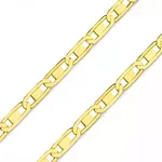 Corrente De Ouro 18k Piastrine De 1,6mm Com 70cm 