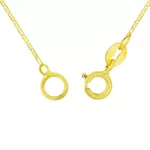 Corrente De Ouro 18k Piastrine De 1,6mm Com 70cm 