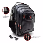 Mochila Bolsa Couro Masculina Notebook Impermeável Reforçada