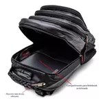 Mochila Bolsa Couro Masculina Notebook Impermeável Reforçada