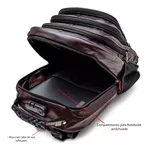 Mochila Bolsa Couro Masculina Notebook Impermeável Reforçada