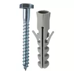 PARAFUSO COM BUCHA SEXTAVADO N.08 TEMFIX 2 UN