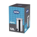 LIXEIRA RED ACO INOX 12LT PEDAL MOR