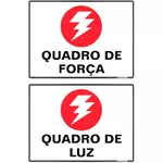 PLACA 20X30 QUADRO DE FORÇA/LUZ 250AX