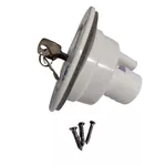 Entrada de Agua por Gravidade Bocal de 3-1/8 com Chave Cor BRANCO - TOPRV