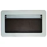 Janela basculante de acrilico 1200X500 com blackout e antimosca Aluminio Retangular RETA