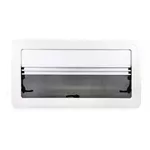 Janela basculante de acrilico 1200X500 com blackout e antimosca Aluminio Retangular RETA