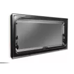 Janela basculante de acrilico 1200X500 com blackout e antimosca Aluminio Retangular RETA
