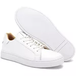 Tênis Feminino Conforto Em Couro Branco