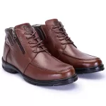 Bota Coturno Masculina Ferrile Couro Anatômica Pinhão