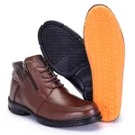 Bota Coturno Masculina Ferrile Couro Anatômica Pinhão