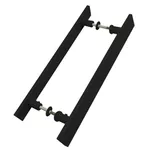 Puxador De Porta Plano AlumÍnio Preto