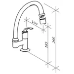 TORNEIRA PARA COZINHA DE MESA CROMADA PRATIKA 1167 FABRIMAR