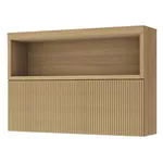 ARMÁRIO AÉREO MARQUESA COM NICHO E 1 PORTA BASCULANTE RIPADA 120CM NATURE NESHER 