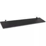 PRATELEIRA EM MDP COM SUPORTE CLIP 25CM PRETA