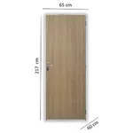 KIT PORTA PRONTA MGM AÇOMAD CARVALHO ALPHA 215X65CM DIREITA