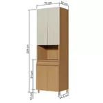 PANELEIRO 4 PORTAS 1 GAVETA NESHER SIMONE MENDES 70CM 100% MDF 