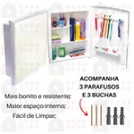 ARMÁRIO DE BANHEIRO IMPERIAL BRANCO COM ESPELHO