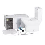 KIT VASO SANITÁRIO COM CAIXA ACOPLADA E ASSENTO BRANCO DUPLO ACIONAMENTO - DECA