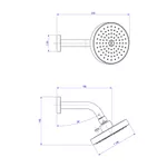 CHUVEIRO FLEX REDONDO DE PAREDE 126 MM CROMADO