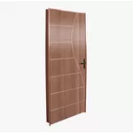 KIT PORTA MODELO CLM02 COM BATENTE AÇO MOGNO DIREITA 210X60
