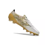 Chuteira Campo Mizuno Alpha (FG) - Branca/Dourada