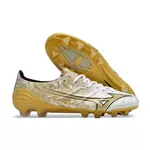 Chuteira Campo Mizuno Alpha (FG) - Branca/Dourada