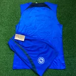 Conjunto Treino Chelsea Regata E Short Azul 23/24 (Detalhe preto)