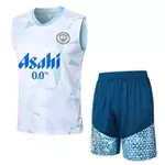 Conjunto de Treino Regata + Short Manchester City - Branco e Azul 22/23