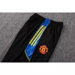 Conjunto Treino Manchester United Regata E Short 2021 / 2022 Azul/Preto (Símbolos Silkados)