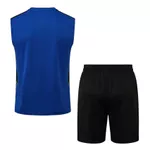 Conjunto Treino Manchester United Regata E Short 2021 / 2022 Azul/Preto (Símbolos Silkados)