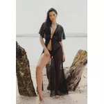 Saída Vestido Longo Frelith em Tule - PRETO