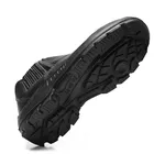 BOTINA PRETA ELASTICO COURO FLOR BICO COMPOSITE PU + BOR