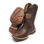 Bota Texana Country Masculina Cano Alto Couro Americana