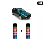 KIT SPRAY AUTOMOTIVO - VERDE NAUTICO 2001 POL + VERNIZ RAPIDO 300ML