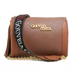 Bolsa Feminina Festa Transversal corrente Dourada Caramelo - Gouveia Costa