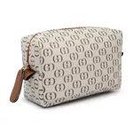 Conjunto 3 Peças estampada Bolsa Saco grande + Bolsa Transversal + nécessaire Bege - Gouveia Costa 