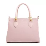 Bolsa Luxo Feminina Rosa Baú Alça de Mão e Transversal - Gouveia Costa 