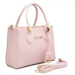Bolsa Luxo Feminina Rosa Baú Alça de Mão e Transversal - Gouveia Costa 