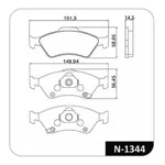 Pastilha de freio Honda Fit N1344