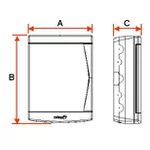 Quadro Distribuição Sobrepor Sem Barramento 6/8 Disjuntores