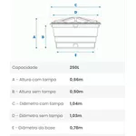 Caixa d’Água Fortlev 250L