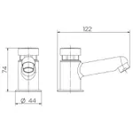  Torneira Automática de Mesa para Lavatório Pressmatic Compact