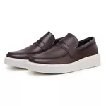 Loafer Masculino Couro Sola caixa Alta REF.: 9400 Milano - Marrom