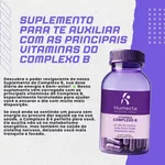 Vitaminas do complexo B - VITAMINA B1 10MG | VITAMINA B2 2MG | VITAMINA B6 10MG | BIOTINA 0,5MG | PANTOTENATO DE CÁLCIO 50MG | NADH 5MG | ÁCIDO FÓLICO 1MG | VITAMINA B12 0,5MG