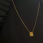 Colar Escapulário Personalizado P Folheado em Ouro 18k