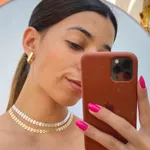 Colar Choker Square Folheado em Prata 925