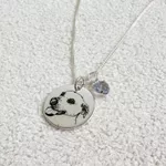 Colar Medalha M Personalizada Folheado em Prata 925